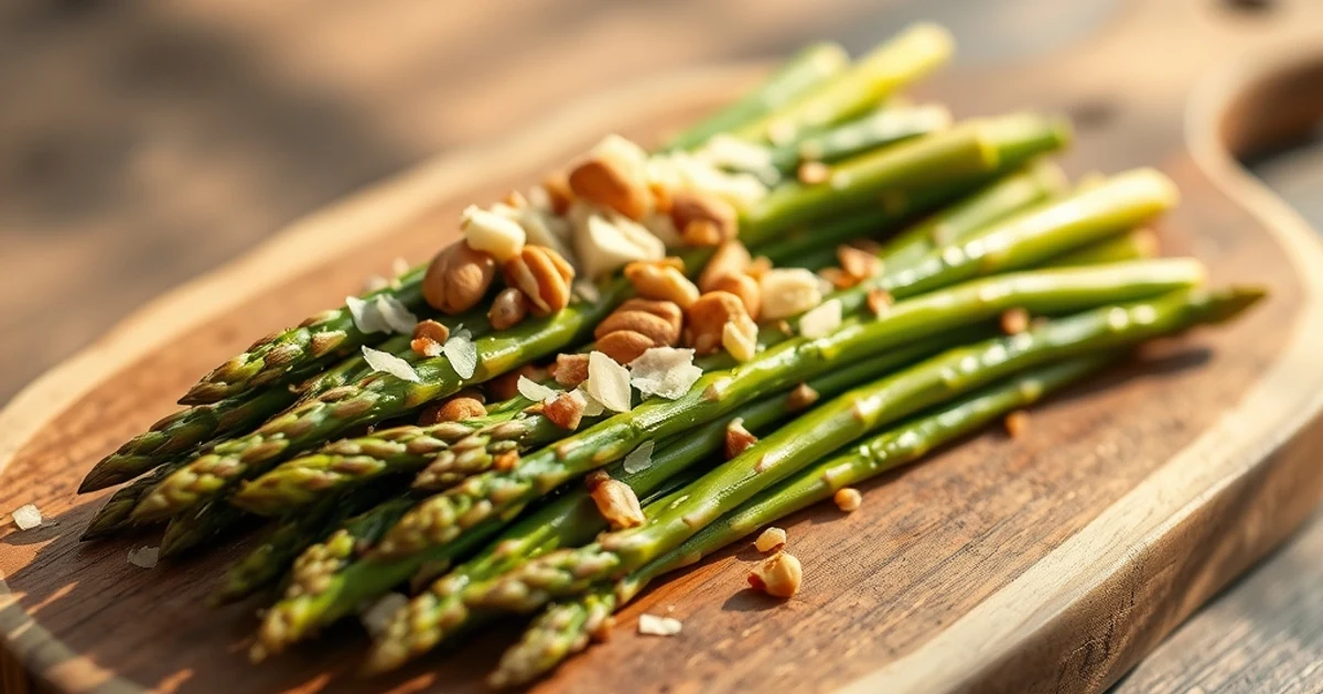 Asperges rôties au parmesan et noisettes, le délice printanier par excellence