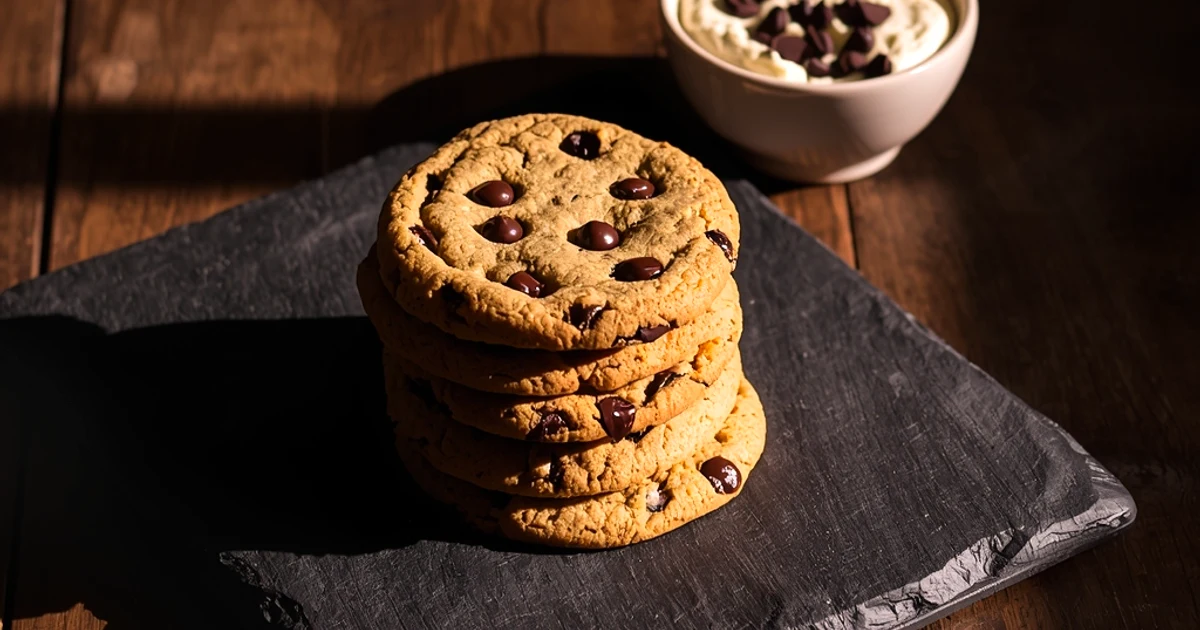 Biscuits moelleux aux pépites de chocolat et fromage frais crémeux