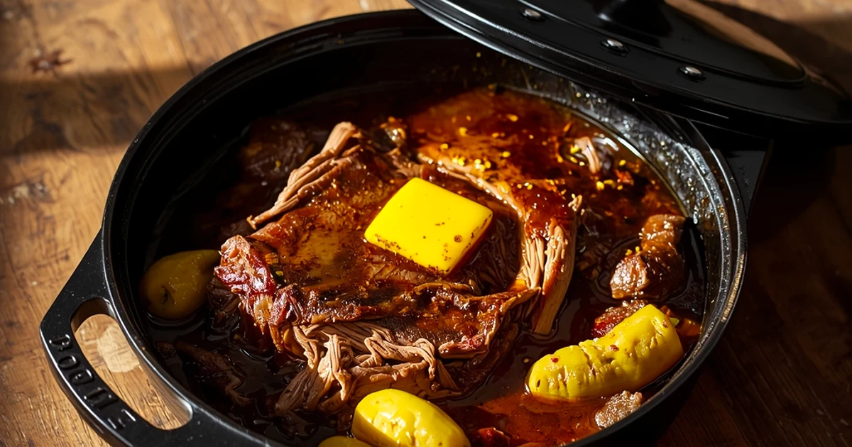 Bœuf braisé fondant au beurre et piments du Mississippi