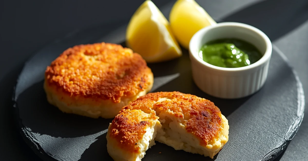 Galettes croustillantes de crabe à la chair tendre et mayonnaise aux herbes