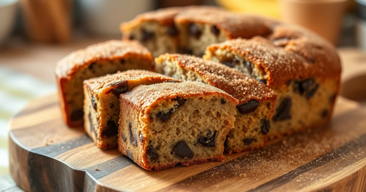 Gâteau moelleux à la banane et pépites de chocolat fondant