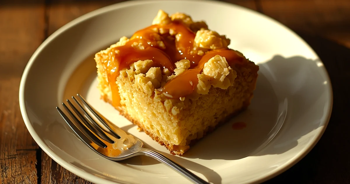 Gâteau moelleux aux pommes râpées et sa sauce caramel crémeuse