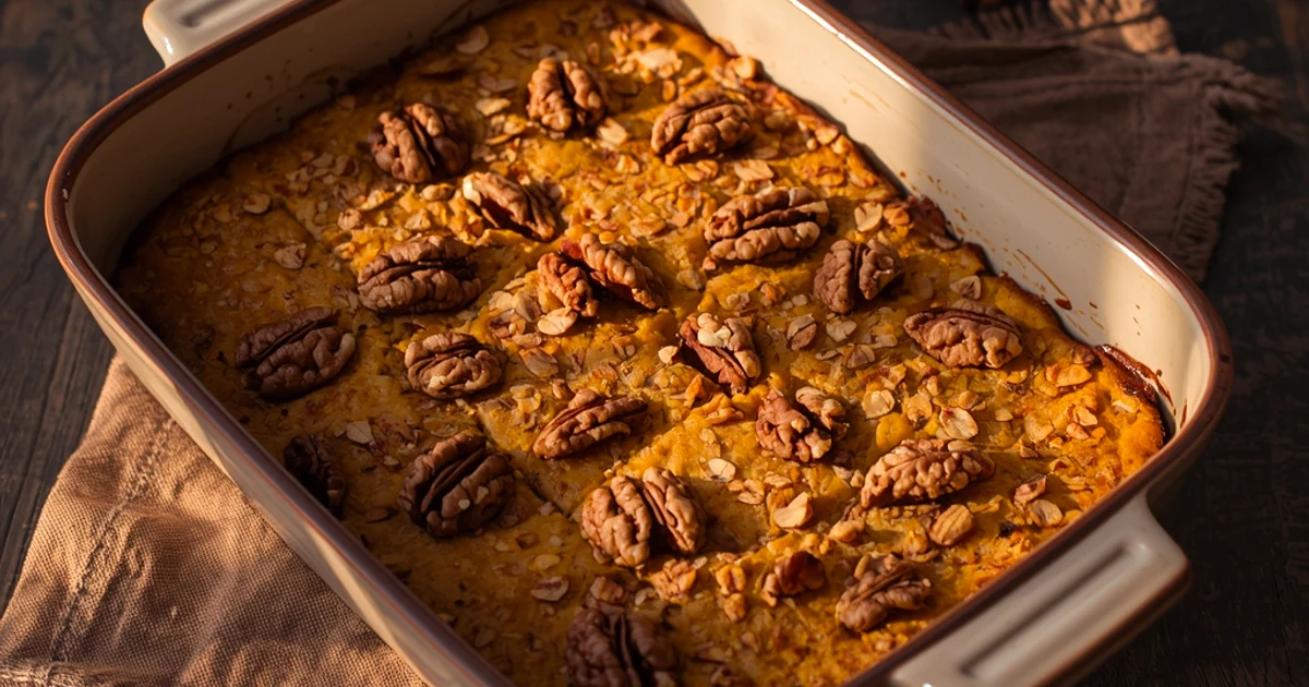 Gratin d'avoine au four à la citrouille et aux épices douces