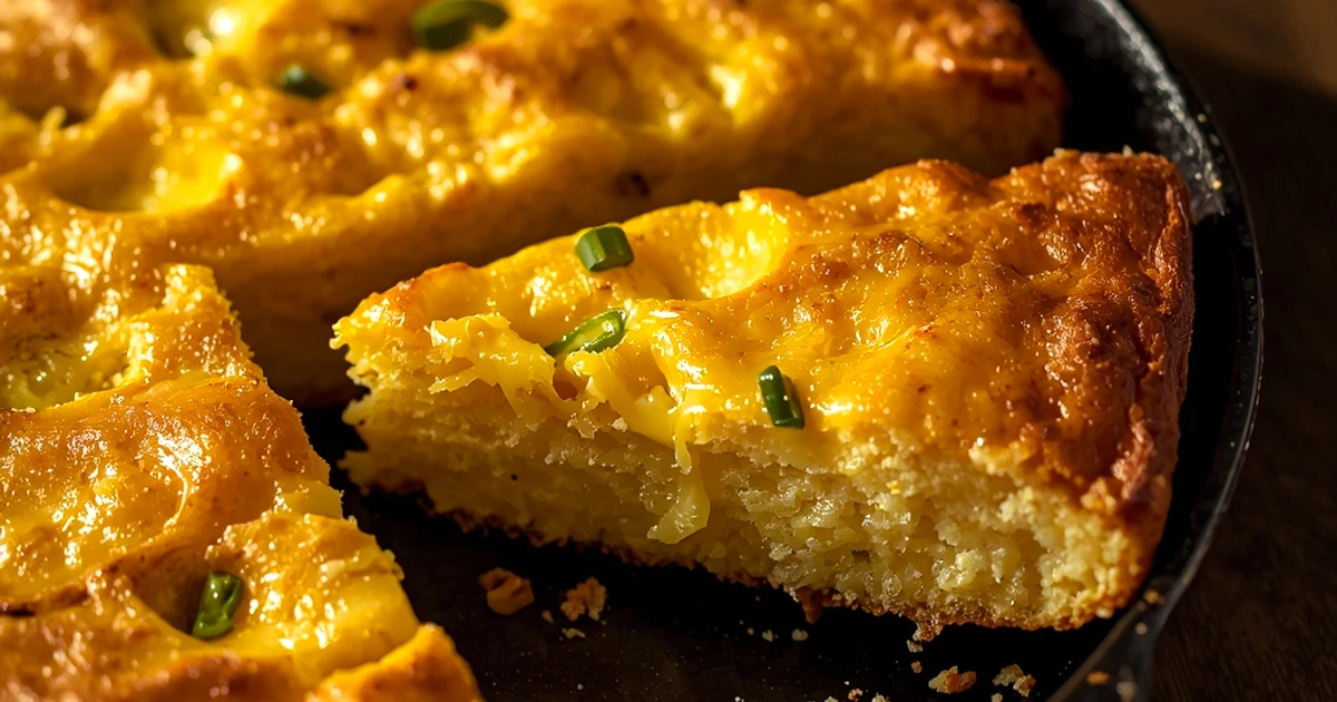 Pain de maïs moelleux au cheddar affiné et piment doux