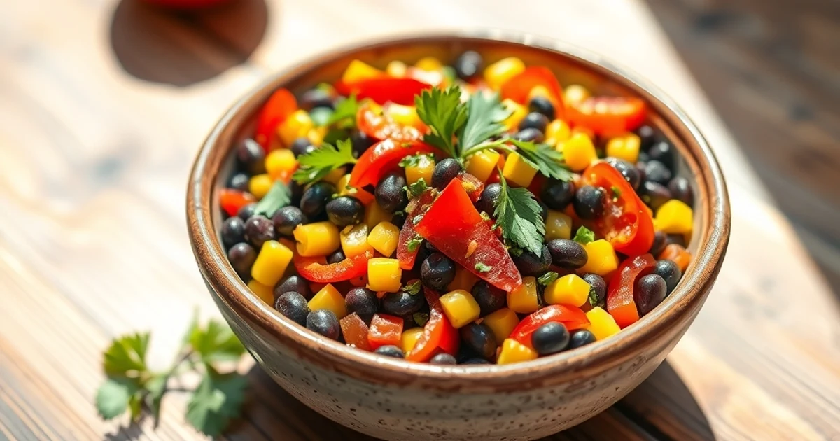 Salade de haricots noirs façon confettis : une explosion de fraîcheur printanière