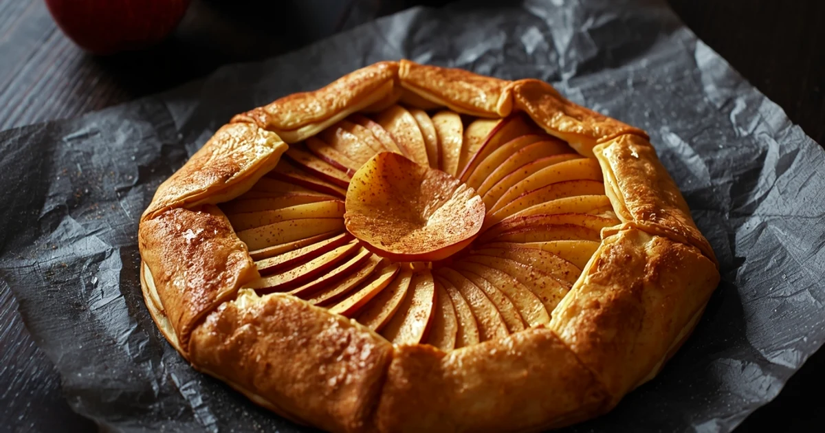 Tarte rustique aux pommes croustillante à la cannelle et beurre doux