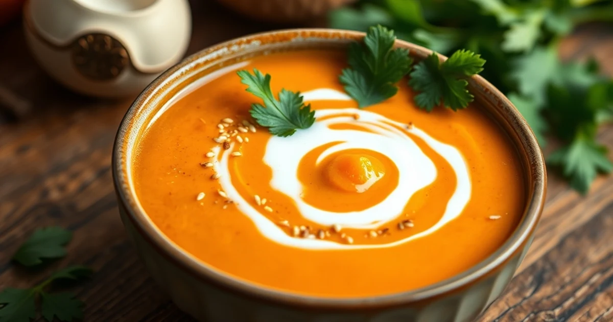 Velouté de Carottes au Gingembre et Lait de Coco : Douceur Réconfortante